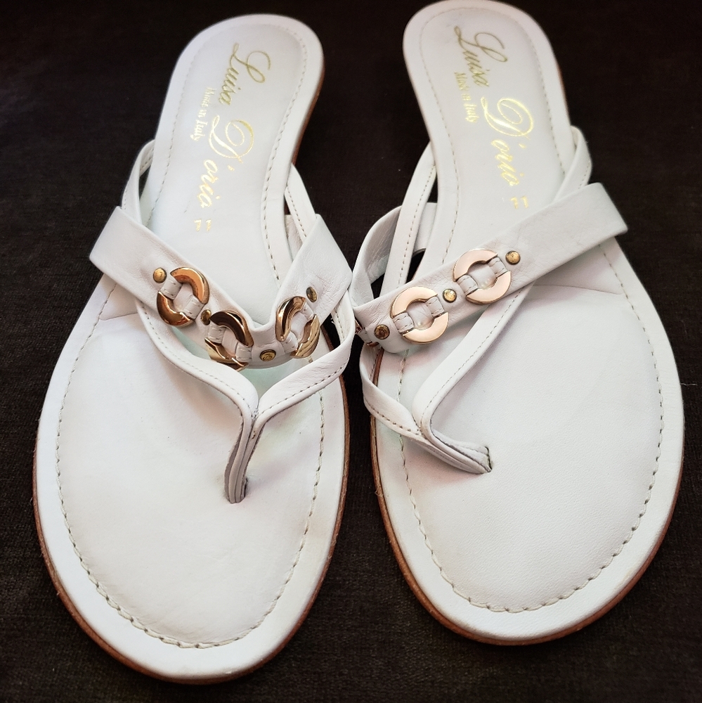 Luisa D'Orio Cream Sandals Size 11